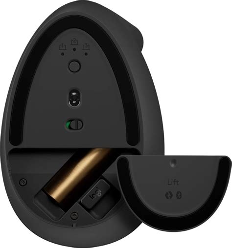 LOGI LIFT 910-006473  Vertical Ergonomic Mouse - GRAPHITE / BLACK - 2.4GHZ/BT - N/A - EMEA-914 - ON+OFFLINE;B2C. 
